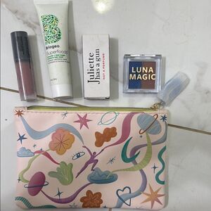 Makeup Set with Pouch - Lip Stain, Eyeshadow, Hair Mask & Perfume - BRAND NEW